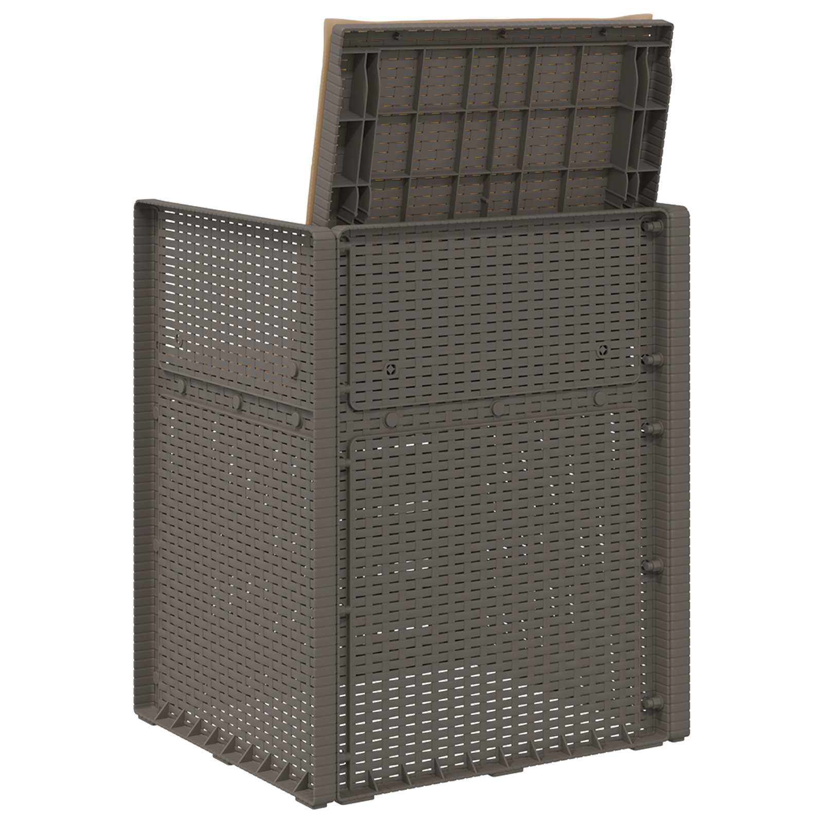 Tuin Eetstoelen 2 pcs Lichtgrijs en Taupe PP