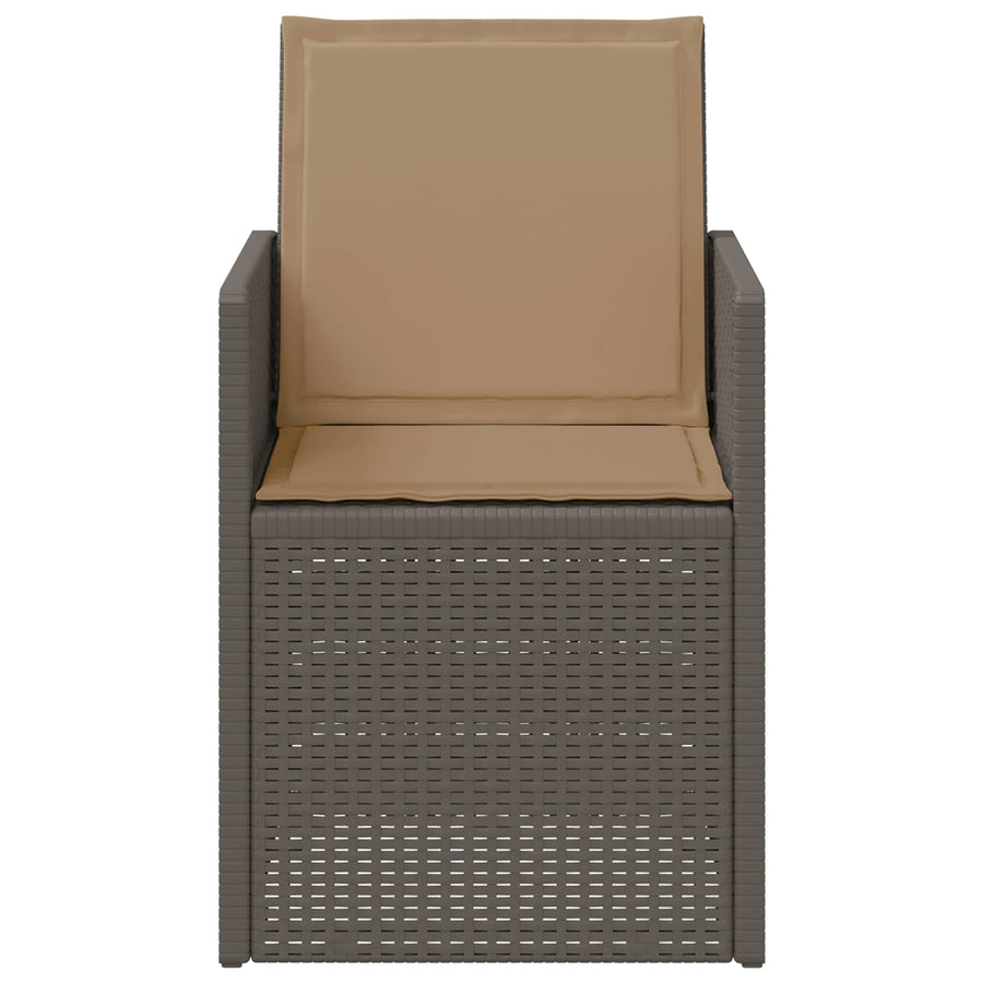 Tuin Eetstoelen 2 pcs Lichtgrijs en Taupe PP