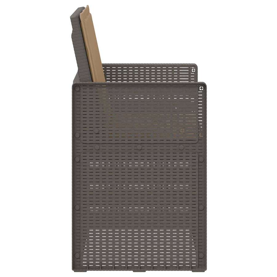 Tuin Eetstoelen 2 pcs Lichtgrijs en Taupe PP