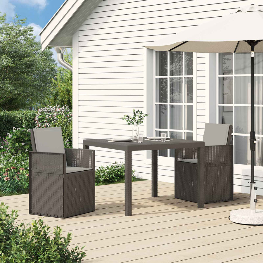 Tuin Eetstoelen 2 pcs Lichtgrijs PP