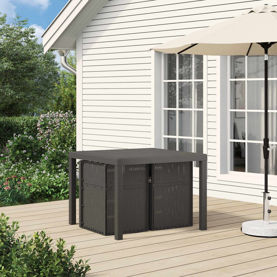Tuin Eetstoelen 2 pcs Lichtgrijs PP