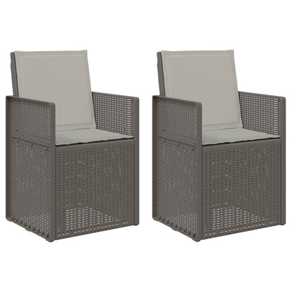 Tuin Eetstoelen 2 pcs Lichtgrijs PP