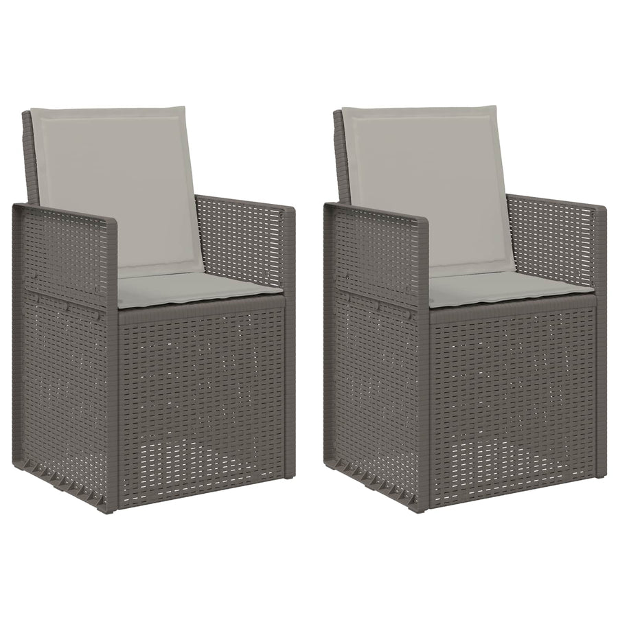 Tuin Eetstoelen 2 pcs Lichtgrijs PP