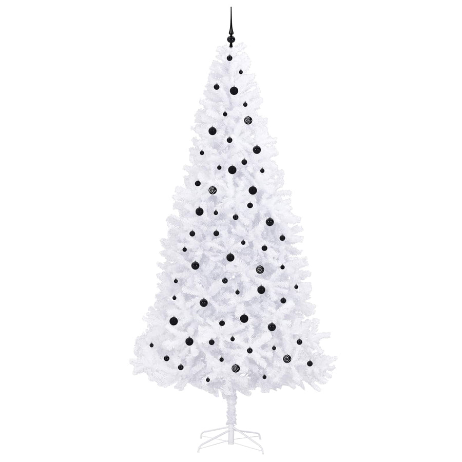 Kunstkerstboom met 300 LED Wit 300 cm PVC en staal