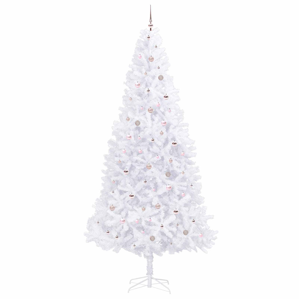 Kunstkerstboom met 300 LED Wit 300 cm PVC en staal