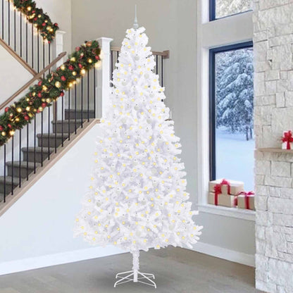 Kunstkerstboom met 300 LED Wit 300 cm PVC en staal