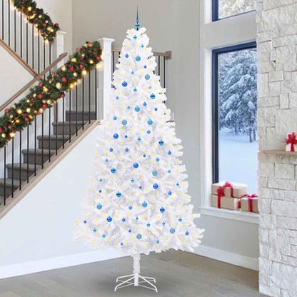 Kunstkerstboom met 300 LED Wit 300 cm PVC en staal
