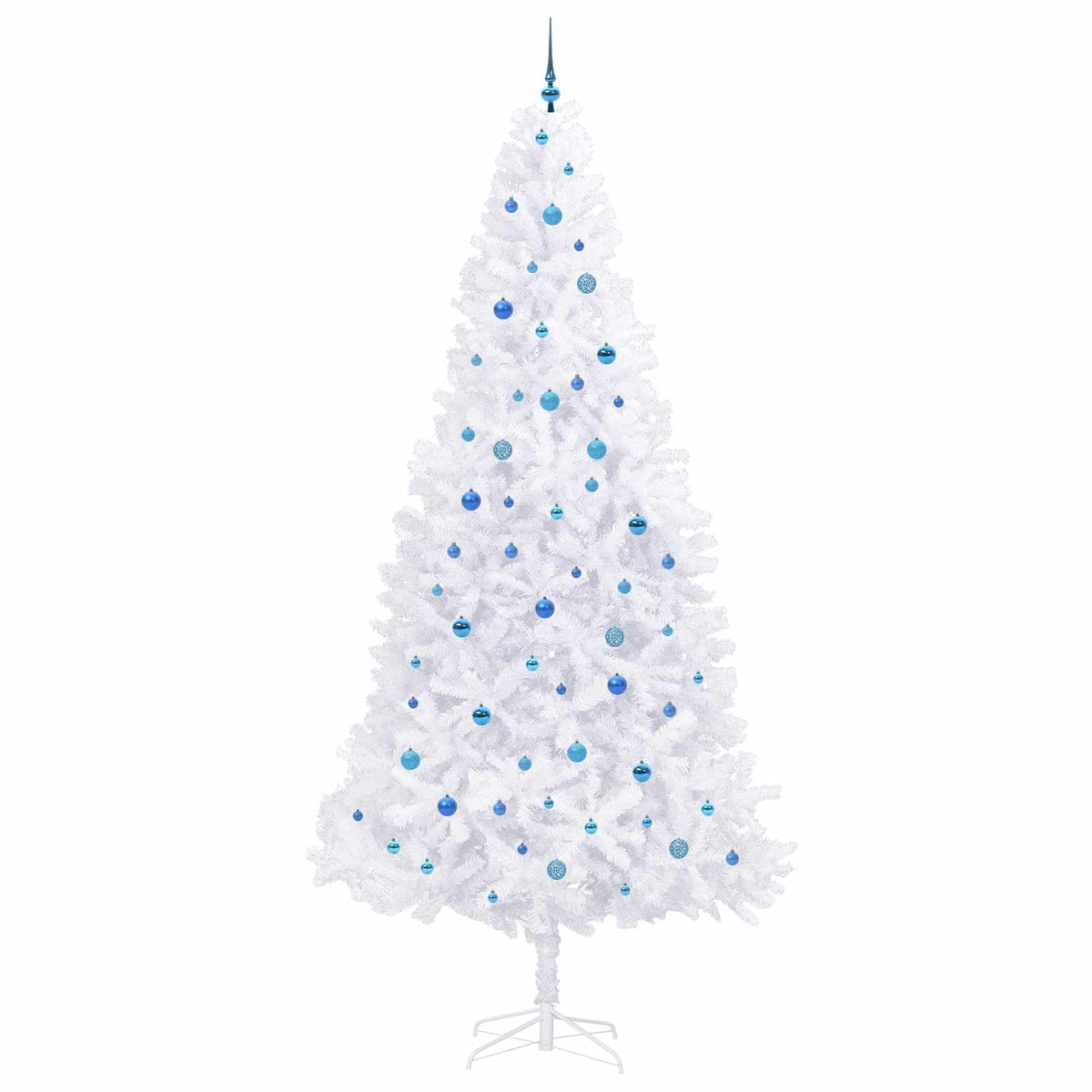 Kunstkerstboom met 300 LED Wit 300 cm PVC en staal