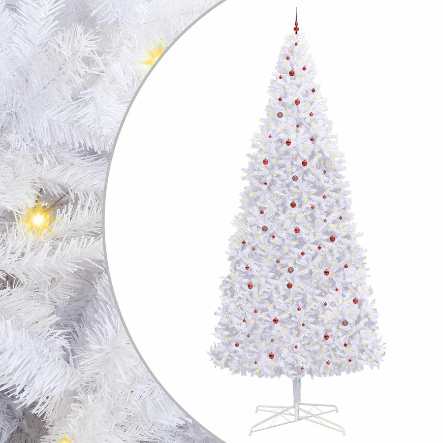 Kunstkerstboom met 300 LED Wit 400 cm PVC en staal