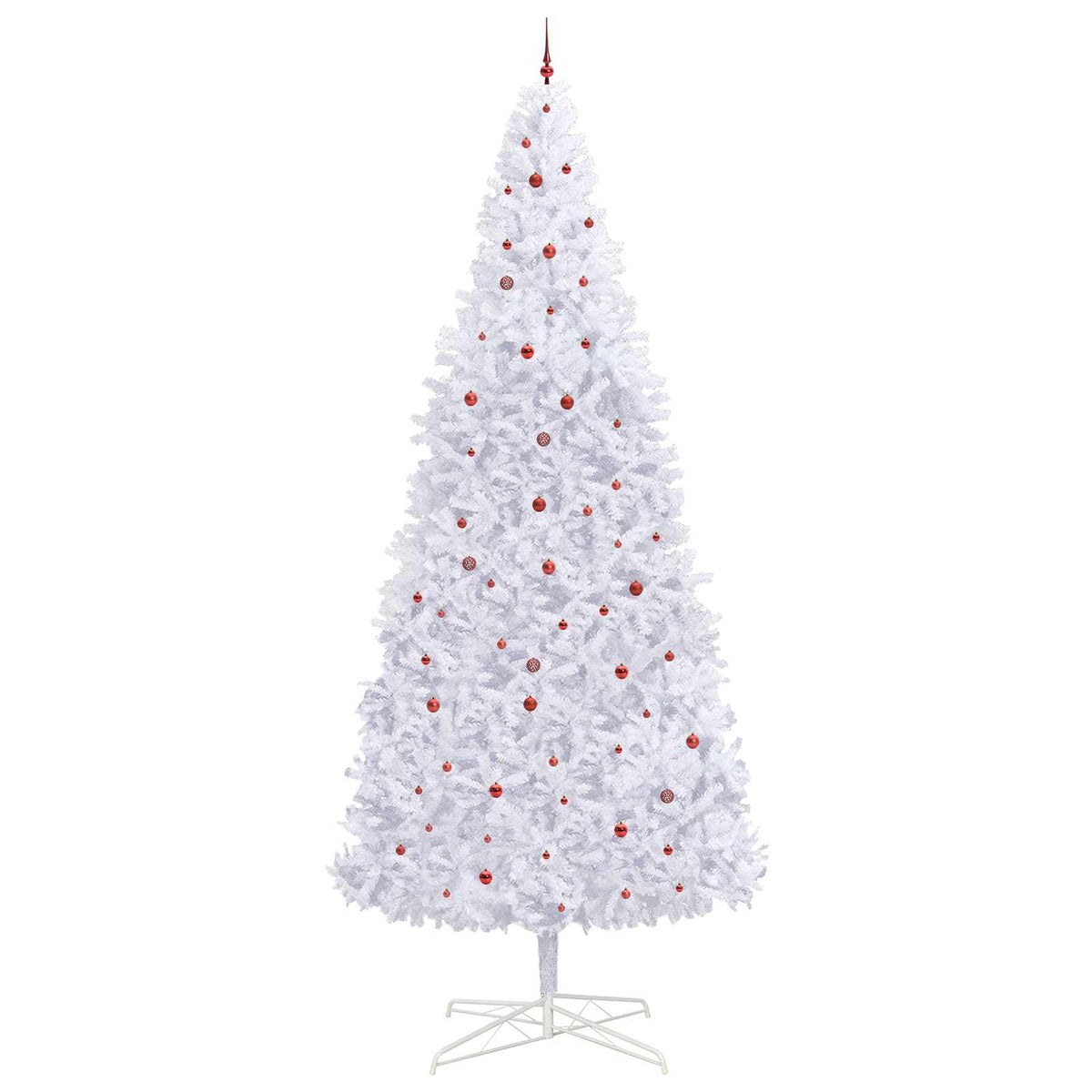 Kunstkerstboom met 300 LED Wit 400 cm PVC en staal