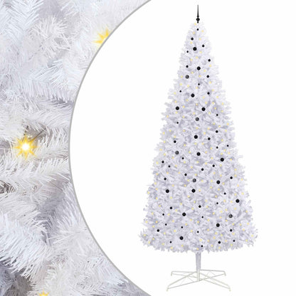 Kunstkerstboom met 300 LED Wit 400 cm PVC en staal