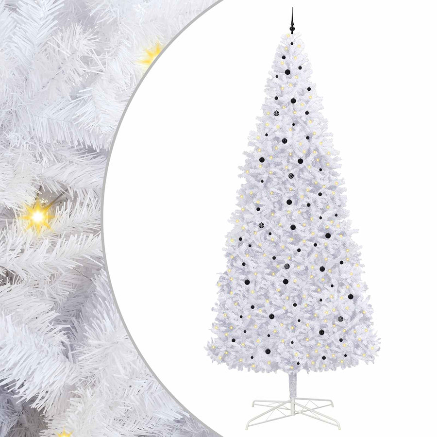 Kunstkerstboom met 300 LED Wit 400 cm PVC en staal
