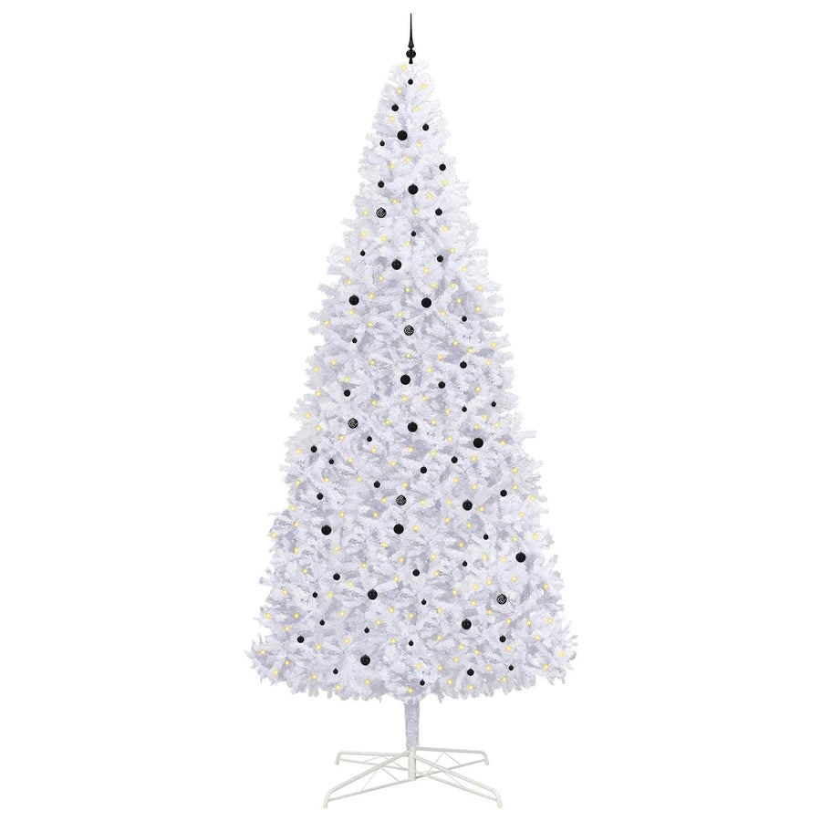 Kunstkerstboom met 300 LED Wit 400 cm PVC en staal