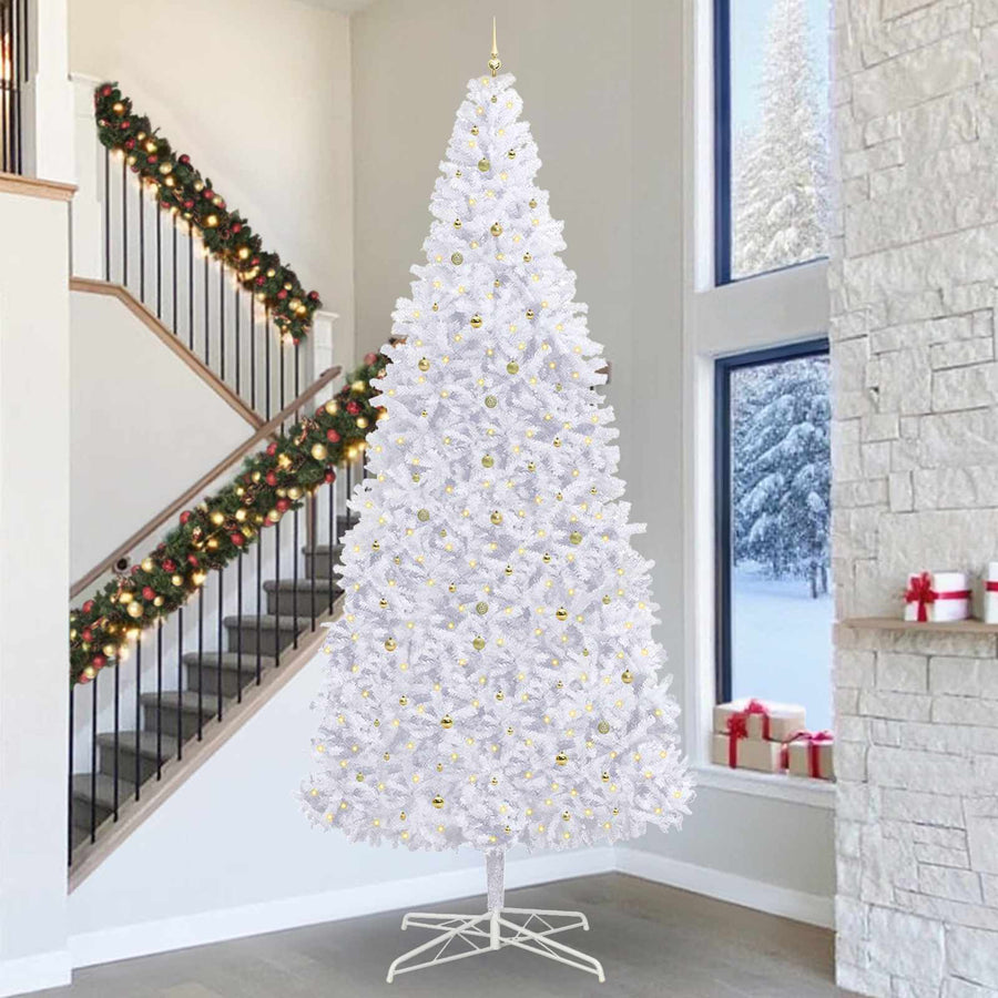 Kunstkerstboom met 300 LED Wit 400 cm PVC en staal