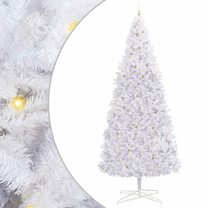 Kunstkerstboom met 300 LED Wit 400 cm PVC en staal