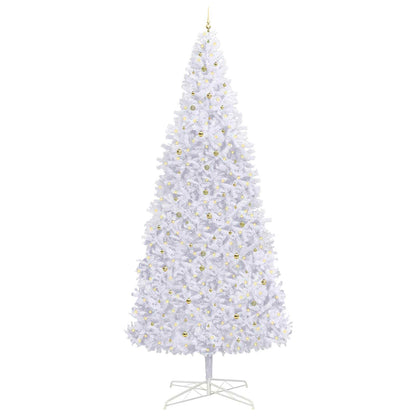 Kunstkerstboom met 300 LED Wit 400 cm PVC en staal