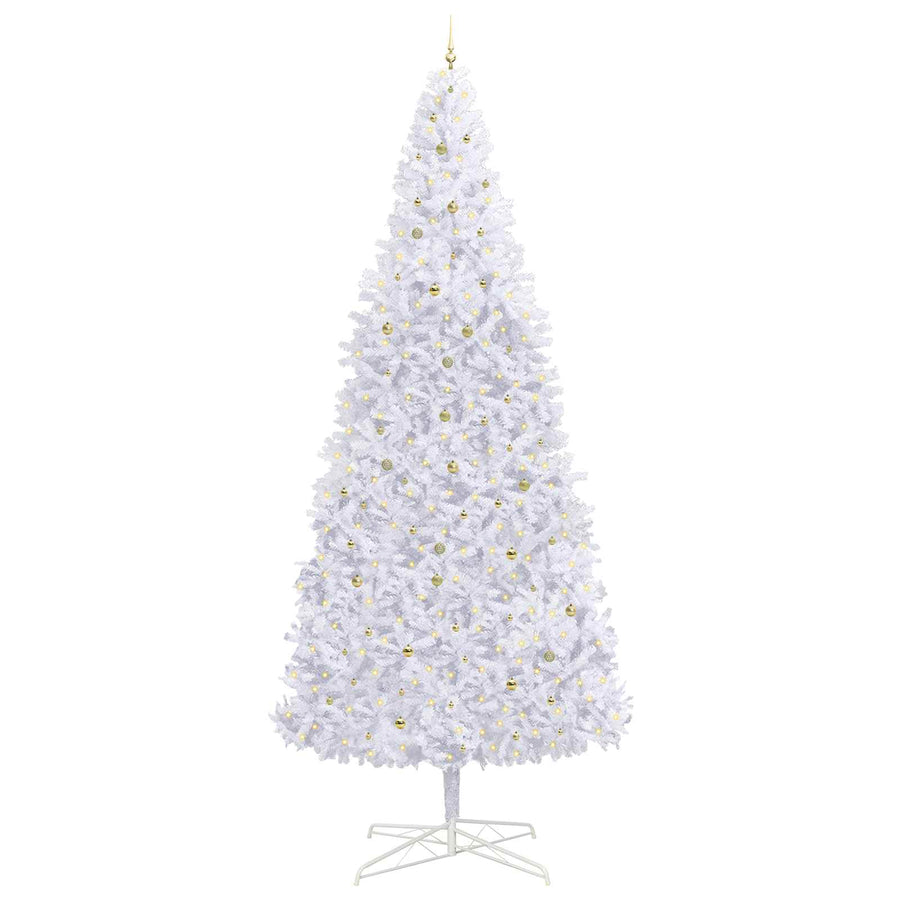 Kunstkerstboom met 300 LED Wit 400 cm PVC en staal