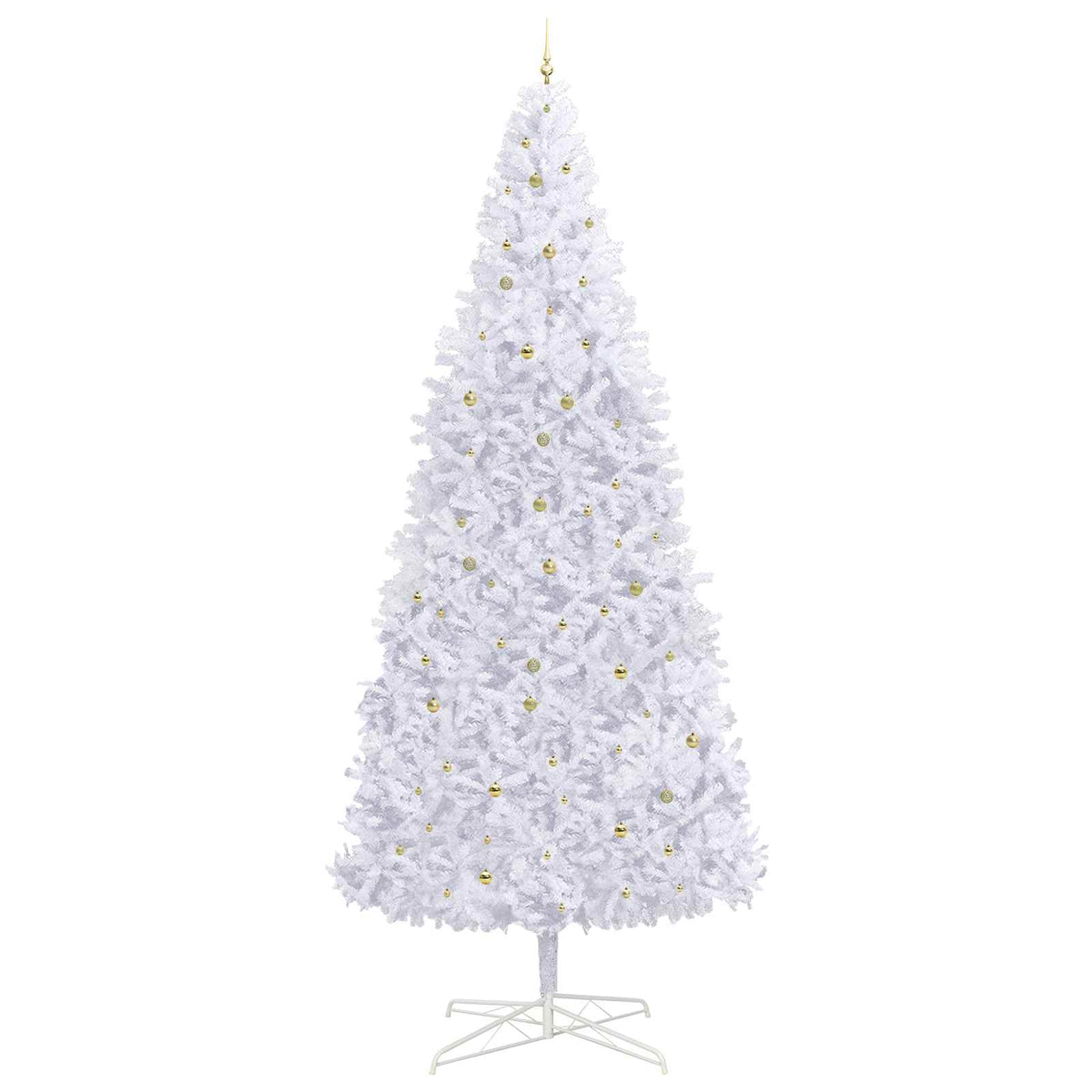 Kunstkerstboom met 300 LED Wit 400 cm PVC en staal