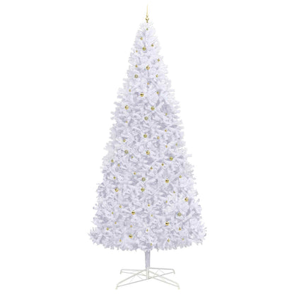 Kunstkerstboom met 300 LED Wit 400 cm PVC en staal