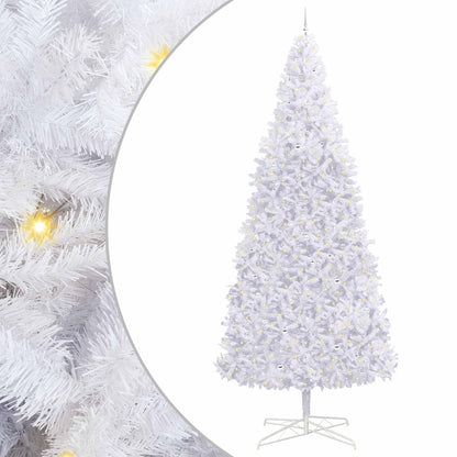 Kunstkerstboom met 300 LED Wit 400 cm PVC en staal