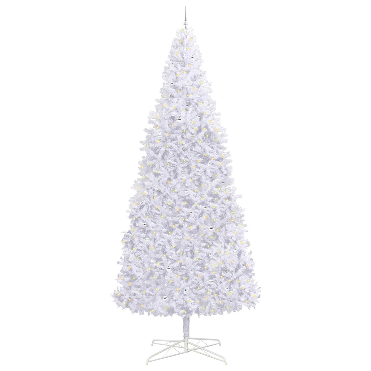 Kunstkerstboom met 300 LED Wit 400 cm PVC en staal