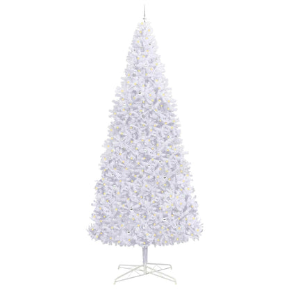 Kunstkerstboom met 300 LED Wit 400 cm PVC en staal