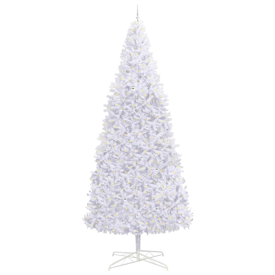 Kunstkerstboom met 300 LED Wit 400 cm PVC en staal