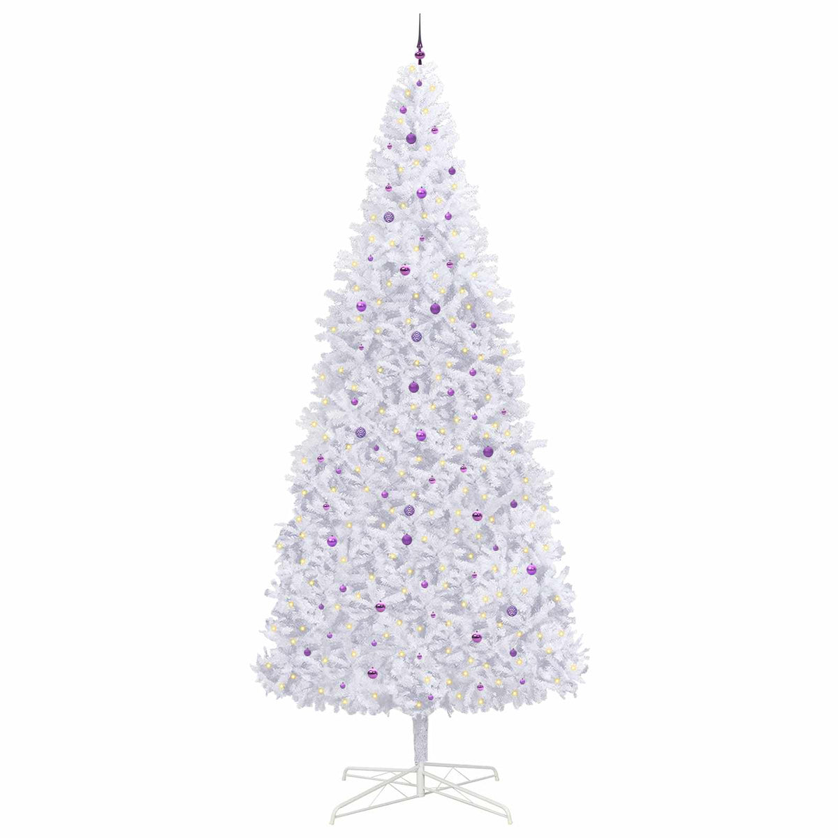 Kunstkerstboom met 300 LED Wit 400 cm PVC en staal