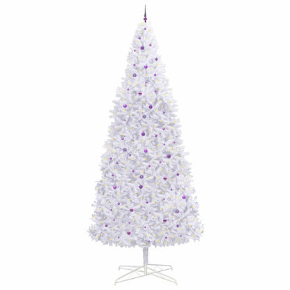 Kunstkerstboom met 300 LED Wit 400 cm PVC en staal