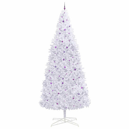 Kunstkerstboom met 300 LED Wit 400 cm PVC en staal