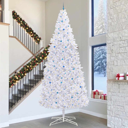 Kunstkerstboom met 300 LED Wit 400 cm PVC en staal