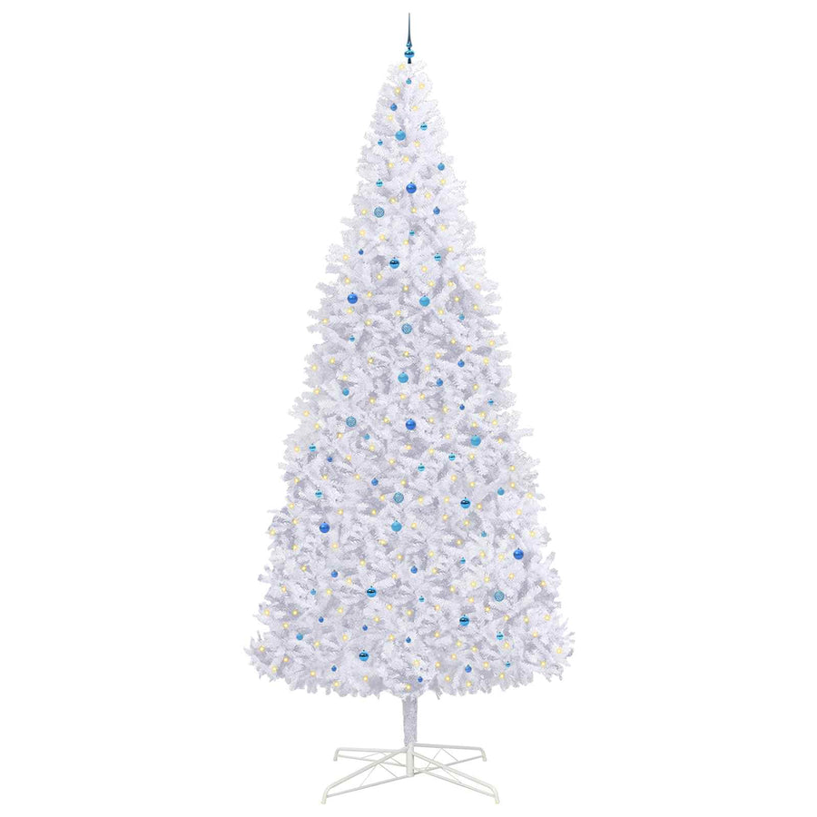 Kunstkerstboom met 300 LED Wit 400 cm PVC en staal