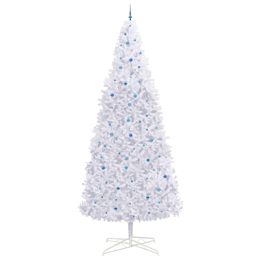 Kunstkerstboom met 300 LED Wit 400 cm PVC en staal