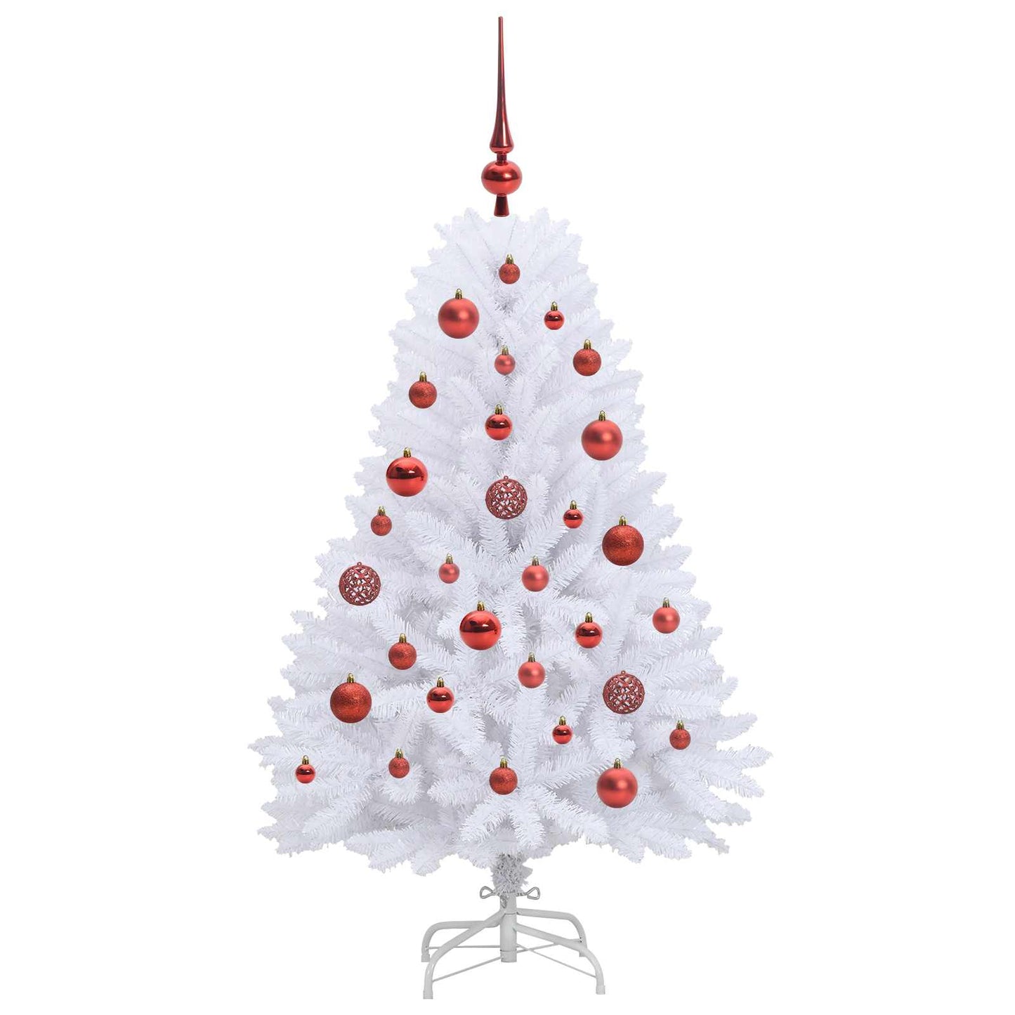 Kunstmatige Inklapbare Kerstboom Wit 120 cm PVC en Staal