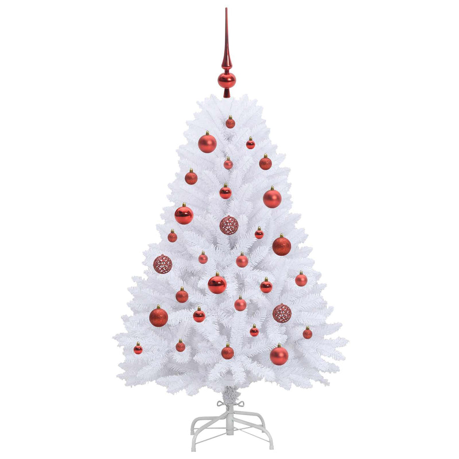 Kunstmatige Inklapbare Kerstboom Wit 120 cm PVC en Staal