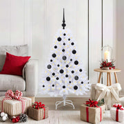 Kerstboom wit 120 cm inklapbaar PVC staal