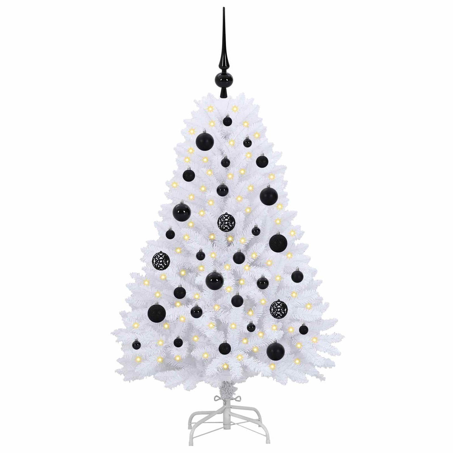 Kunstmatige Inklapbare Kerstboom Wit 120 cm PVC en Staal
