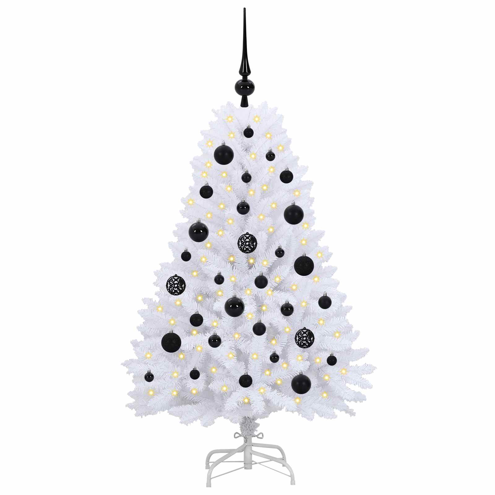 Kunstmatige Inklapbare Kerstboom Wit 120 cm PVC en Staal