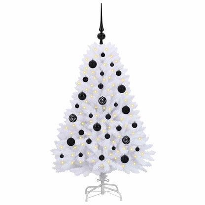Kunstmatige Inklapbare Kerstboom Wit 120 cm PVC en Staal