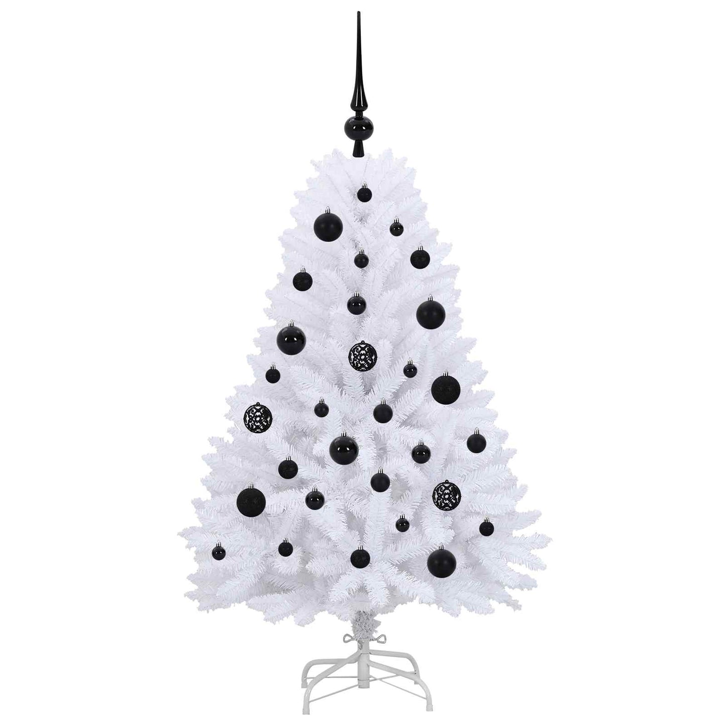 Kunstmatige Inklapbare Kerstboom Wit 120 cm PVC en Staal