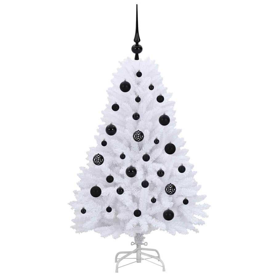 Kunstmatige Inklapbare Kerstboom Wit 120 cm PVC en Staal