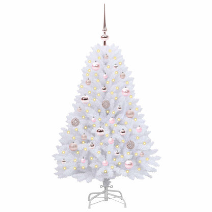 Kunstmatige Inklapbare Kerstboom Wit 120 cm PVC en Staal
