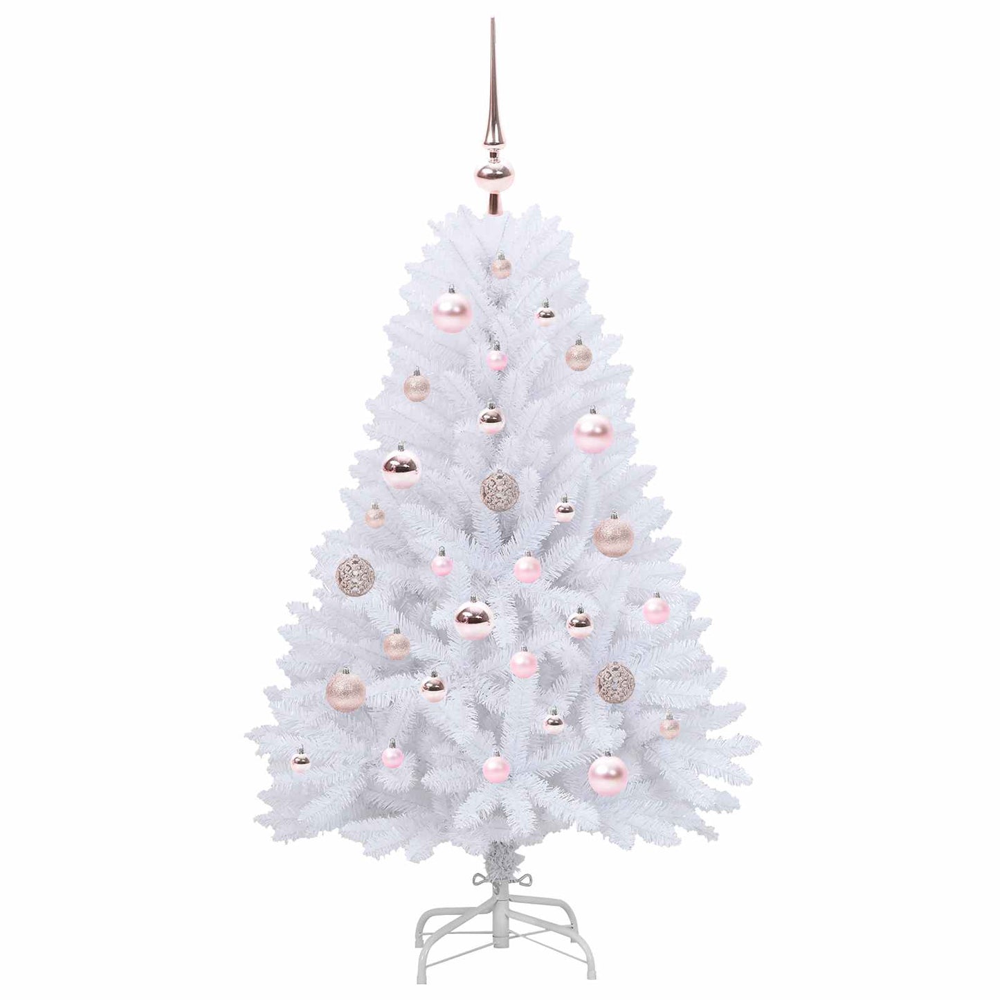 Kunstmatige Inklapbare Kerstboom Wit 120 cm PVC en Staal