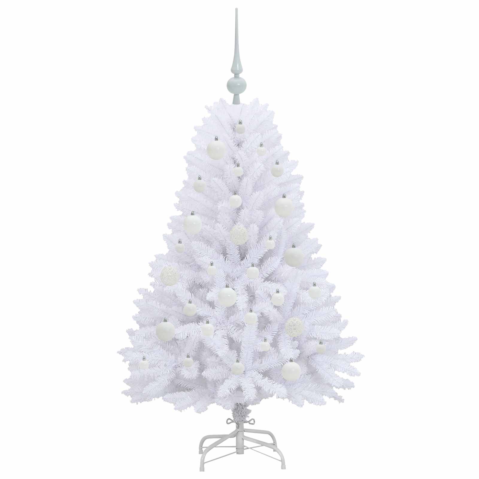 Kunstmatige Inklapbare Kerstboom Wit 120 cm PVC en Staal