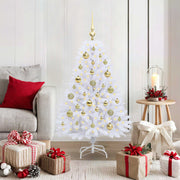 Kerstboom wit 120 cm PVC staal 150 LED