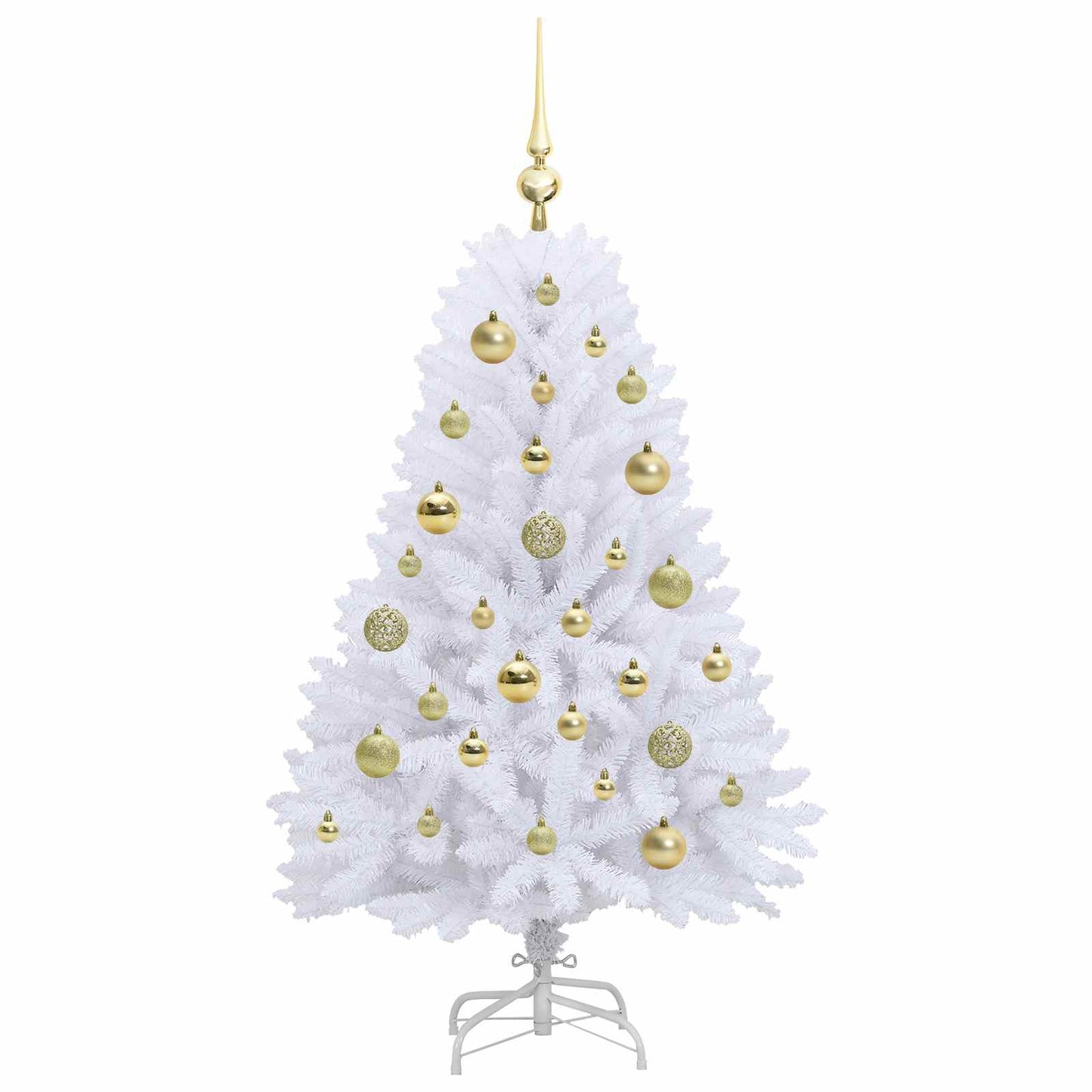 Kunstmatige Inklapbare Kerstboom Wit 120 cm PVC en Staal