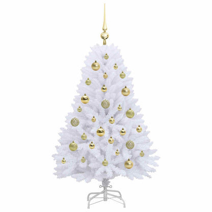 Kunstmatige Inklapbare Kerstboom Wit 120 cm PVC en Staal