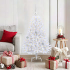 Kerstboom kunst 120 cm wit PVC staal
