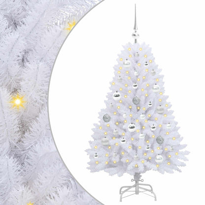 Kunstmatige Inklapbare Kerstboom Wit 120 cm PVC en Staal