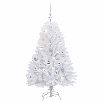 Kunstmatige Inklapbare Kerstboom Wit 120 cm PVC en Staal